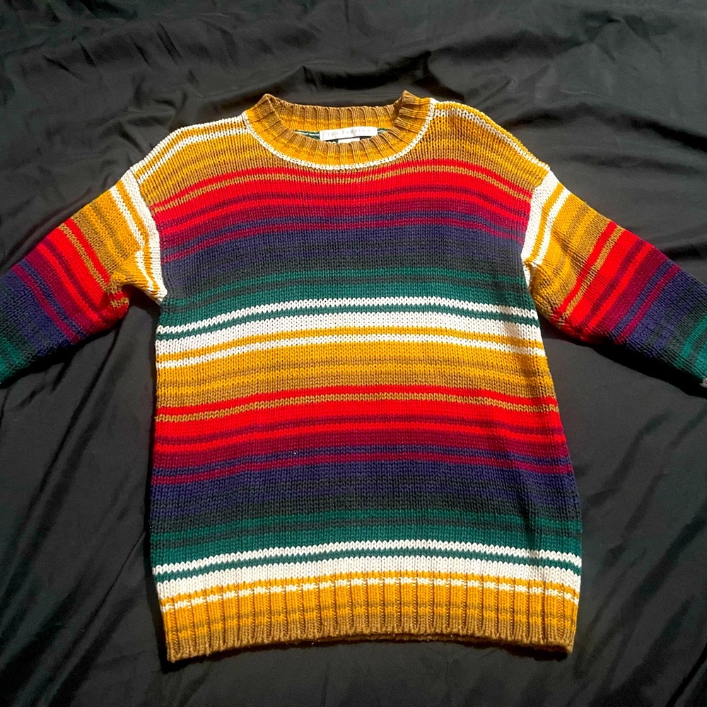 The Limited Vintage 90s hand knit vibrant pullover sweater